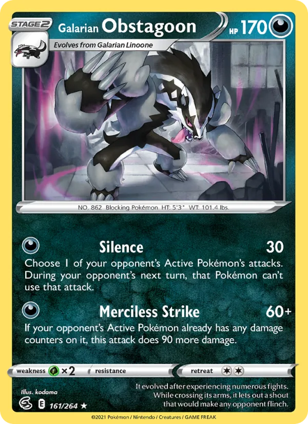 Galarian Obstagoon, Fusion Strike Nº 161