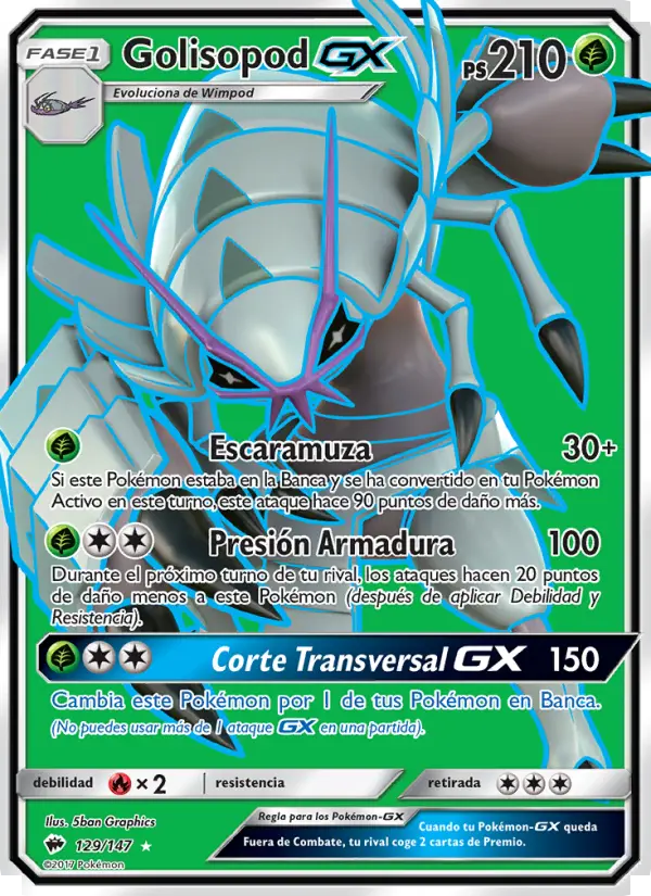 Golisopod GX, Sombras Ardientes Nº 129