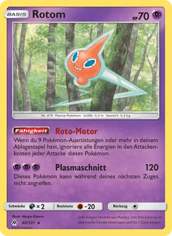 Rotom, Grauen Der Lichtfinsternis No. 40 Normal