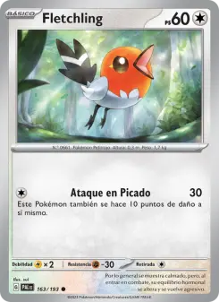 Fletchling, Evoluciones en Paldea No. 163 Normal