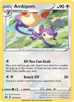 Ambipom, Lost Origin Nº 145 Normal
