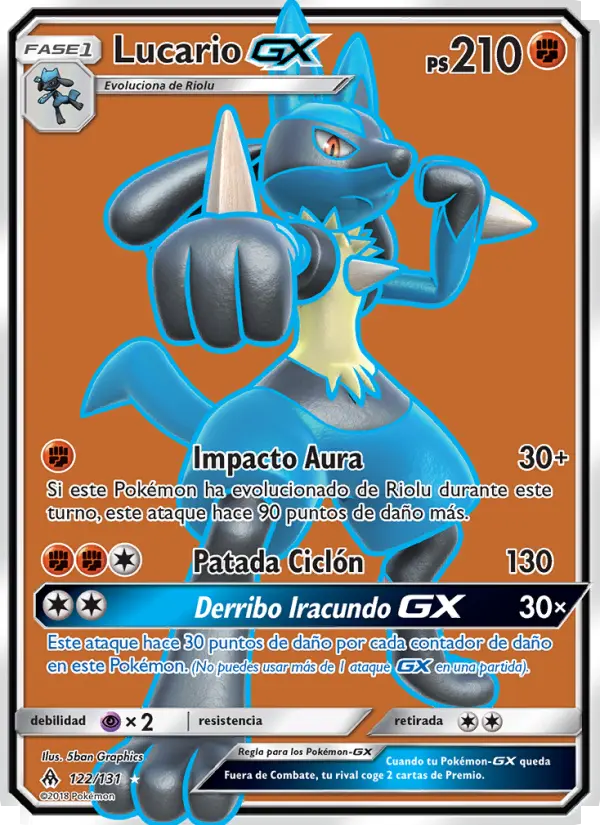 Lucario GX, Luz Prohibida No. 122