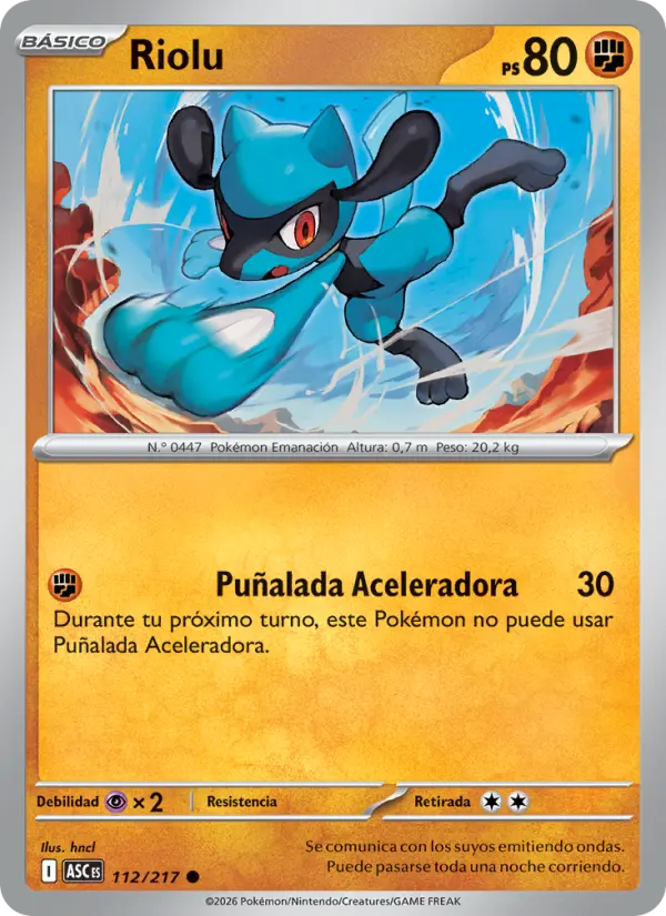 Riolu, Héroes Ascendentes No. 112