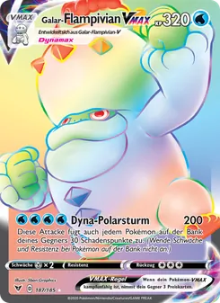 Galar-Flampivian VMAX, Farbenschock No. 187 Holo