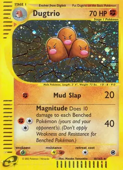 Dugtrio, Expedition Base Set No. 10 Holo
