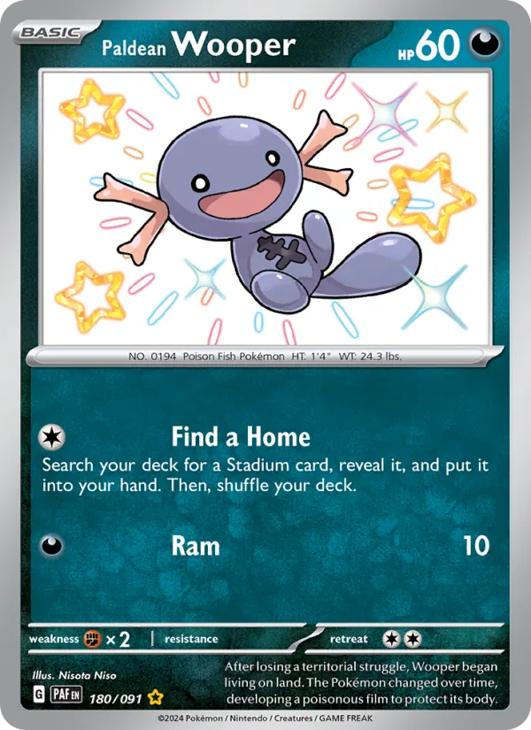 Paldean Wooper, Paldean Fates No. 180