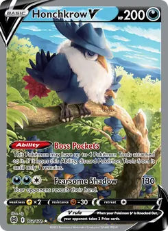 Honchkrow V, Brilliant Stars No. 162 Holo
