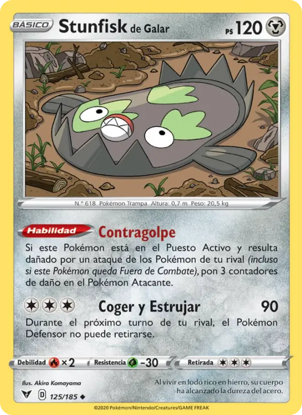 Stunfisk de Galar, Voltaje Vívido No. 125
