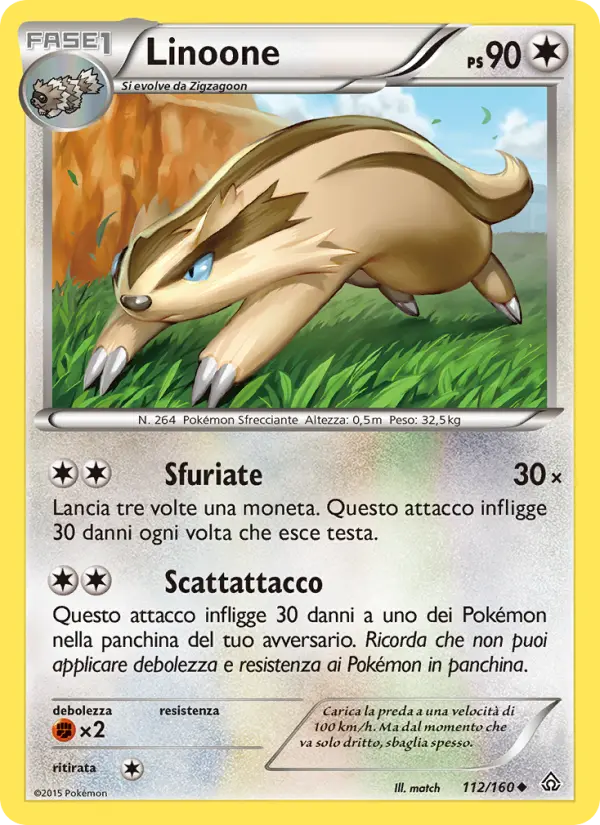 Linoone, Scontro Primordiale No. 112