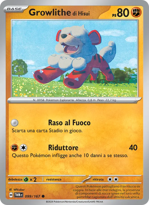 Growlithe di Hisui, Crepuscolo Mascherato Nº 099