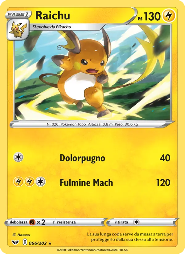 Raichu, Spada e Scudo No. 66