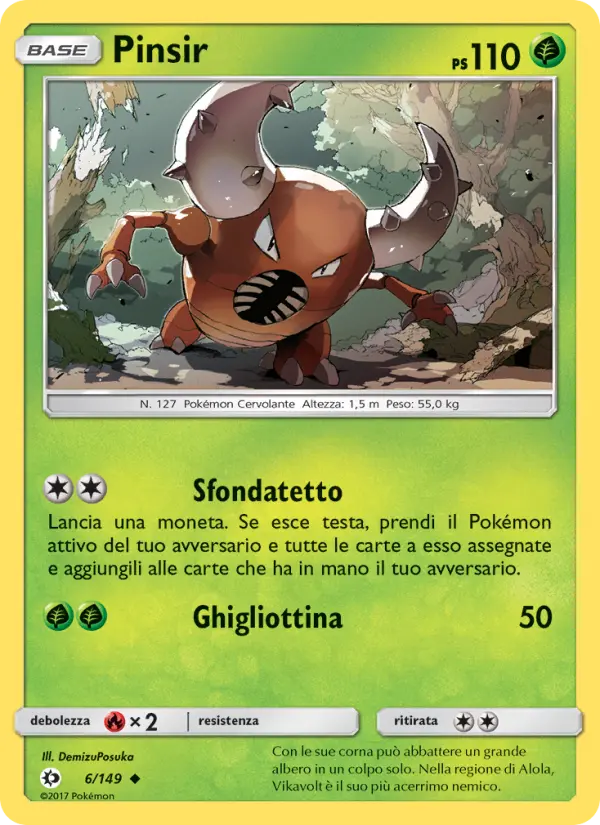 Pinsir, Sole e Luna No. 6