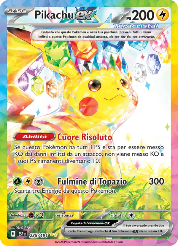 Pikachu-ex, Scintille Folgoranti Nº 238