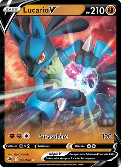 Lucario V, Poing de Fusion Nº 146 Holo