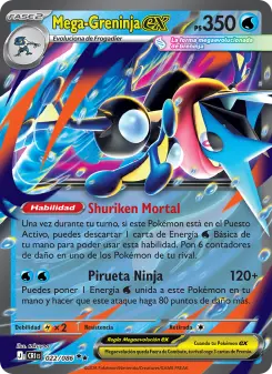 Mega-Greninja ex, Caos Creciente Nº 022 Holo