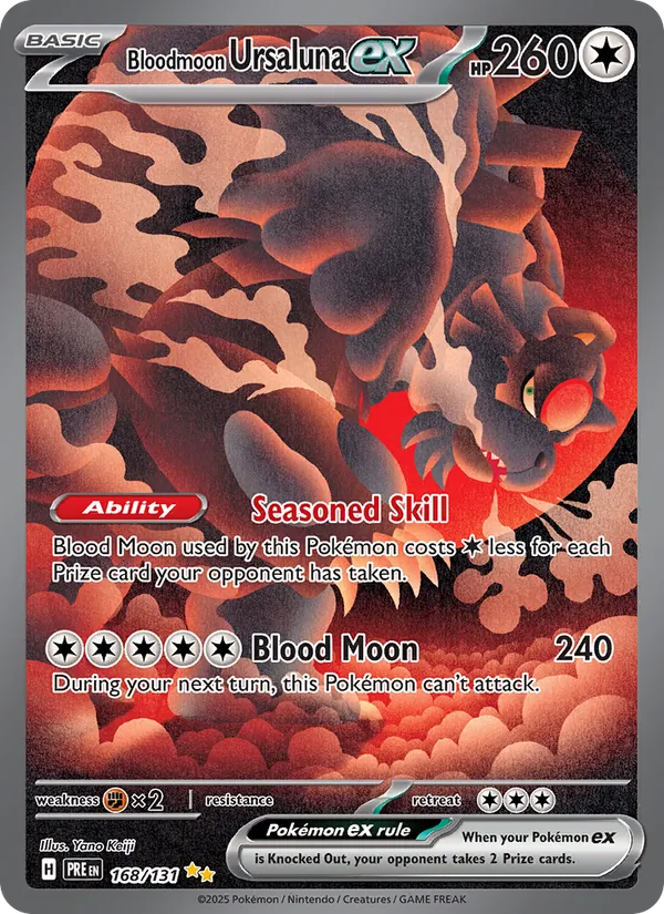 Bloodmoon Ursaluna ex, Prismatic Evolutions No. 168