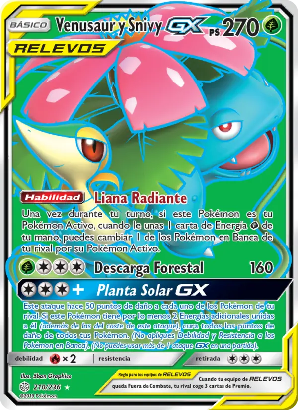 Venusaur y Snivy GX, Eclipse Cósmico No. 210