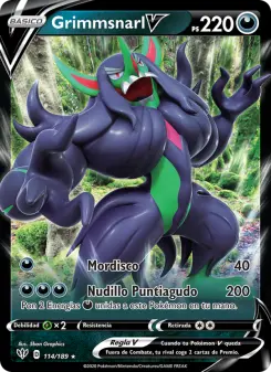 Grimmsnarl V, Oscuridad Incandescente No. 114 Holo