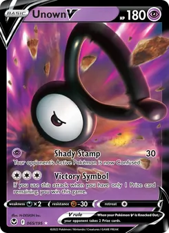 Unown V, Silver Tempest No. 065 Holo