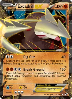 Excadrill-EX, Legendary Treasures Nº 82 Normal