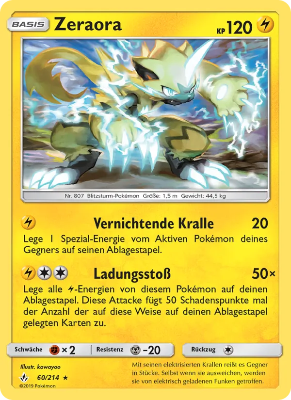 Zeraora, Kräfte im Einklang No. 60