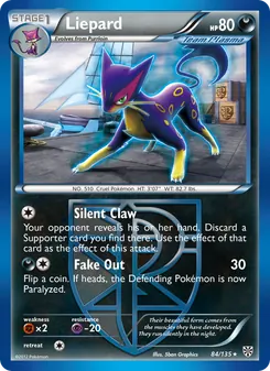 Liepard, Plasma Storm Nº 84 Normal