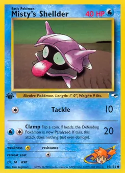 Misty's Shellder, Gym Heroes No. 89 Normal