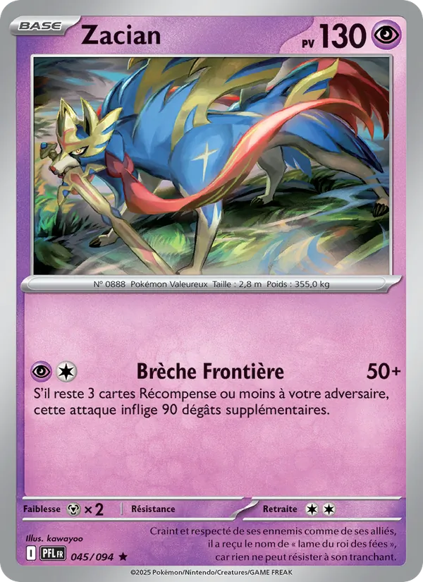 Zacian, Flammes Fantasmagoriques Nº 045