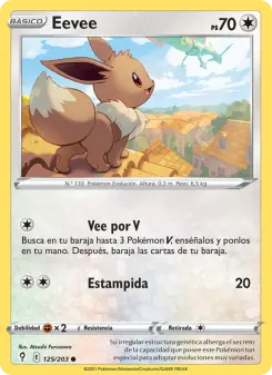 Eevee, Cielos Evolutivos Nº 125 Normal