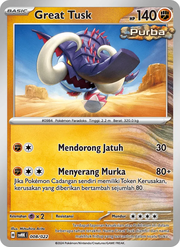 Great Tusk, Koraidon ex Purba No. 008