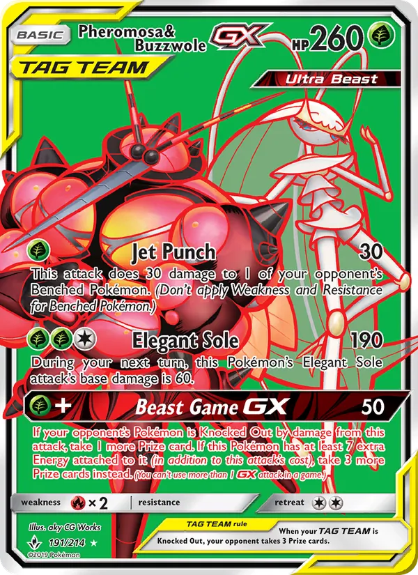 Pheromosa & Buzzwole GX, Unbroken Bonds Nº 191