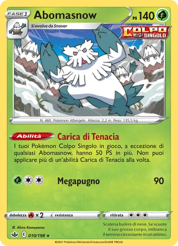 Abomasnow, Regno Glaciale Nº 10