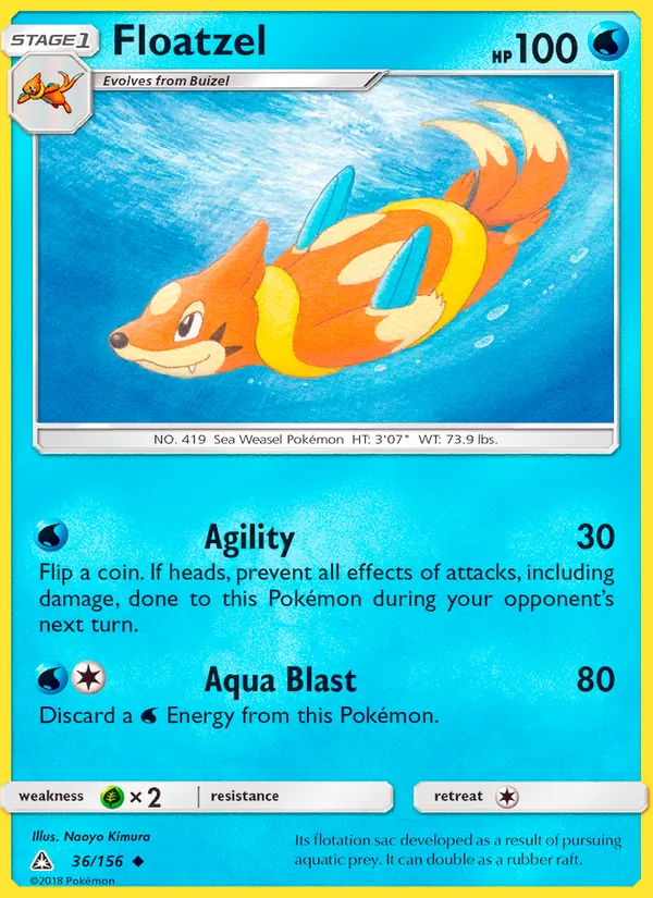 Floatzel, Ultra Prism No. 36