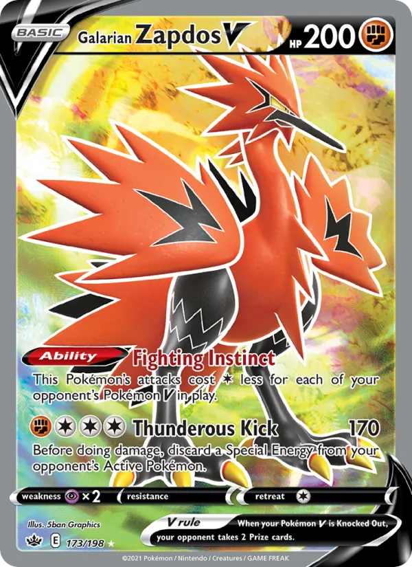 Galarian Zapdos V, Chilling Reign Nº 173