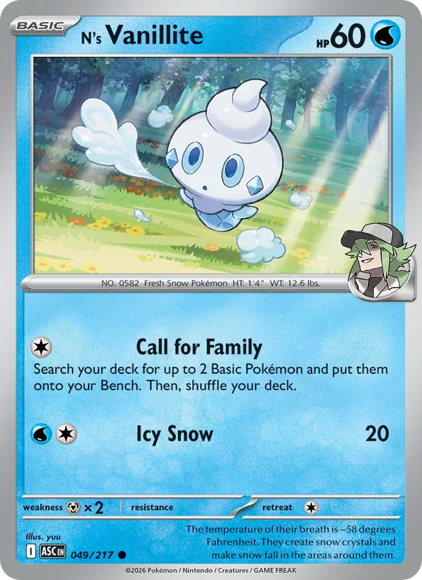 N's Vanillite, Ascended Heroes Nº 049