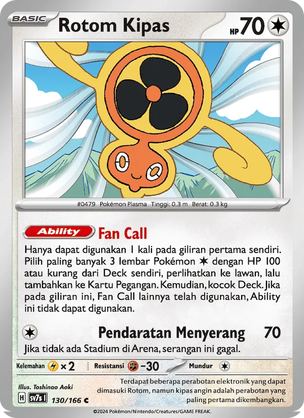 Rotom Kipas, Bimbingan Rasi No. 130
