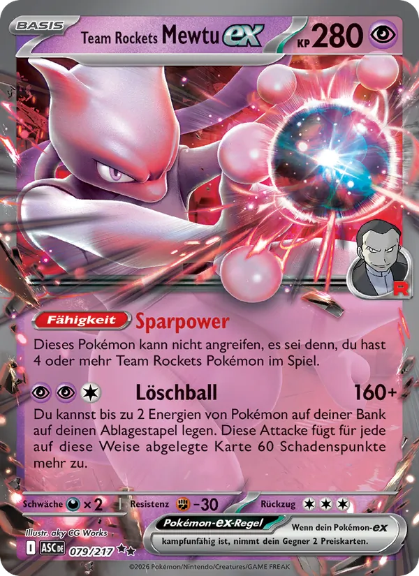 Team Rockets Mewtu-ex, Erhabene Helden No. 079
