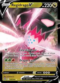 Regidrago V, Silver Tempest Nº 135 Holo
