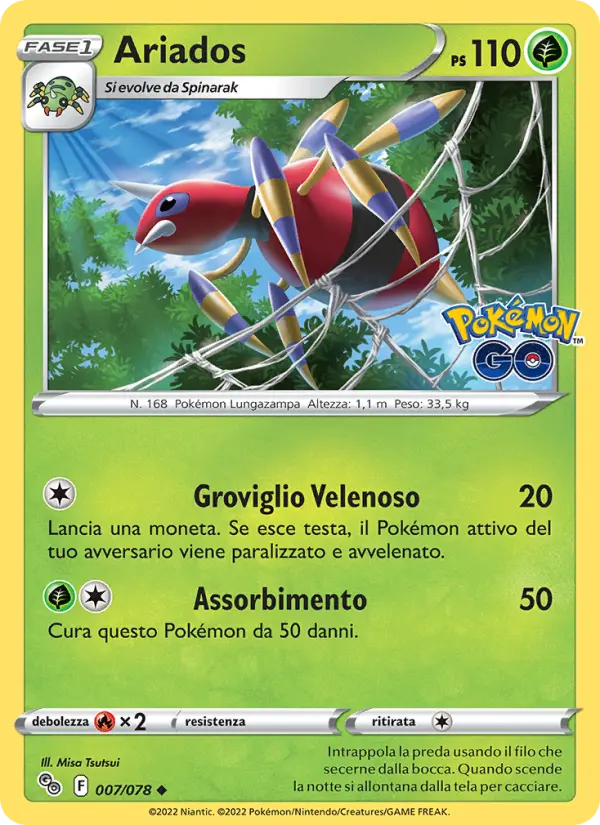 Ariados, Pokémon GO No. 007