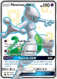Mewtwo-GX, Hidden Fates Shiny Vault Nº SV59 Normal