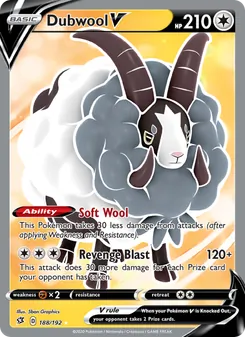 Dubwool V, Rebel Clash Nº 188 Holo