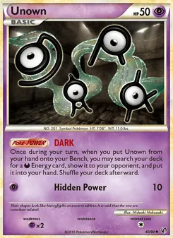 Unown, Undaunted No. 40 Normal