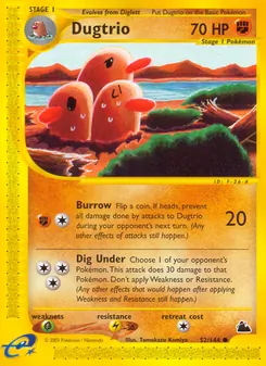 Dugtrio, Skyridge No. 52 Normal