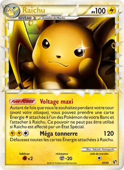 Raichu, Indomptable No. 83 Holo