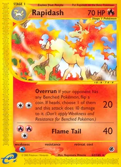 Rapidash, Expedition Base Set No. 62 Normal