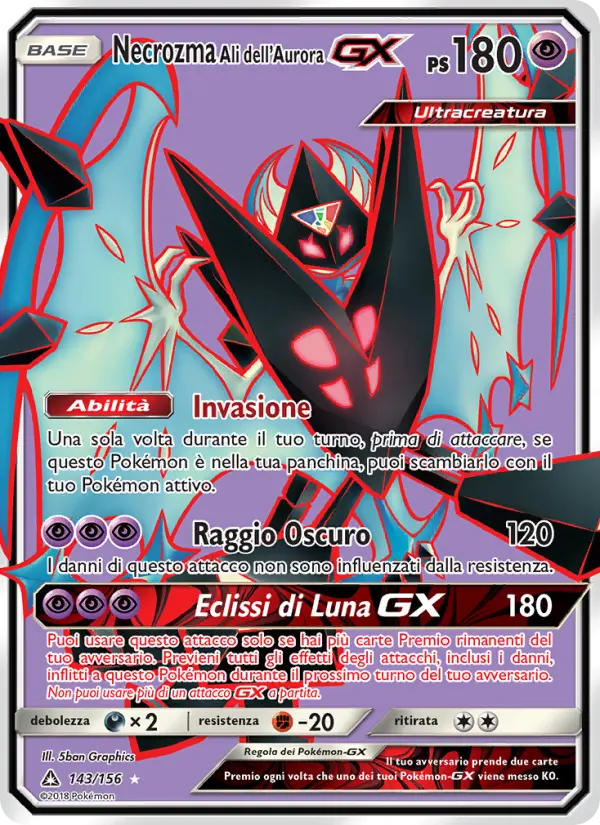 Necrozma Ali dell’Aurora GX, Ultraprisma No. 143