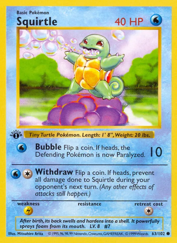 Squirtle, Base Set No. 63