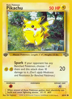 Pikachu, Jungle Nº 60 Normal