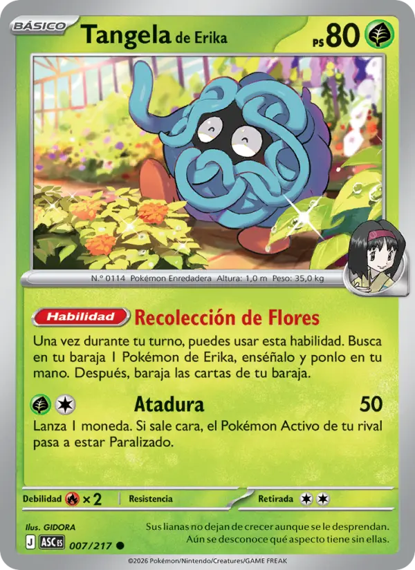Tangela de Erika, Héroes Ascendentes No. 007