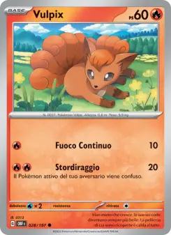 Vulpix, Ossidiana Infuocata No. 028 Normal